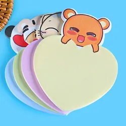 Pegatinas adhesivas de animales Kawaii, Bloc de notas postal, almohadillas de notas, papelería, oficina, suministro escolar, pegatina de índice clasificada, 20 piezas