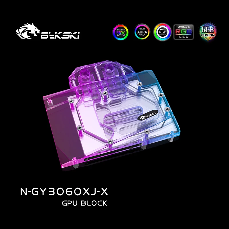 Bykski N-GY3060XJ-X GPU Cooler Graphic video Card back plate Water Block for GALAXY GeForce RTX3060 PC water cooling