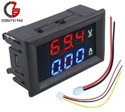 Mini DC woltomierz cyfrowy amperomierz 100V 10A 50A 100A miernik napięcia prądu bateria słoneczna samochodu Volt Amp Tester detektor Monitor