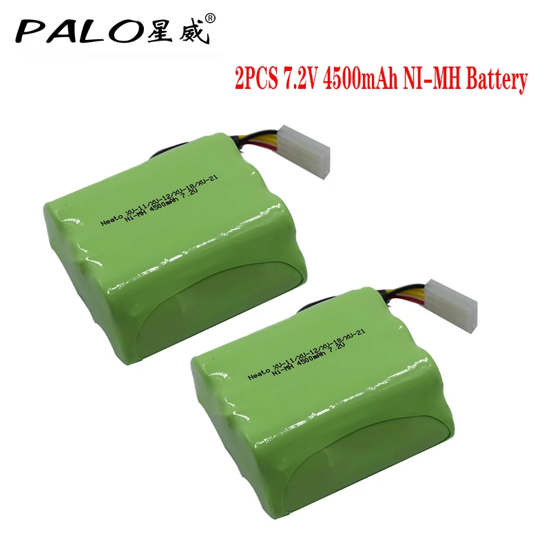 

PALO 2PCS 7.2v 4500mAh NI-MH battery pack for Neato XV-21 XV-11 XV-14 XV-15 Neato XV Signature Pro robot vacuum cleaner