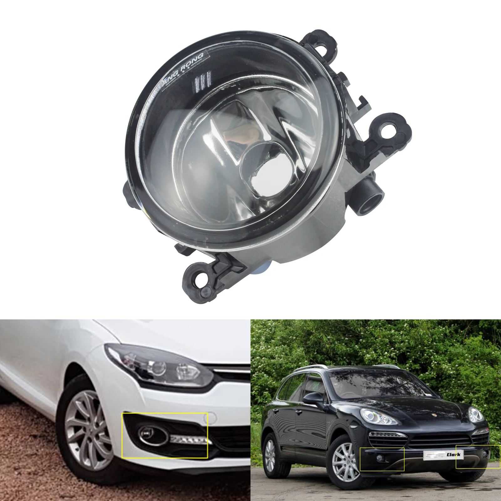 ANGRONG 1Pcs Front Fog Light Lamp Assembly DRL Without Bulb For Ford Fiesta MK7 Zetec 2008-2013