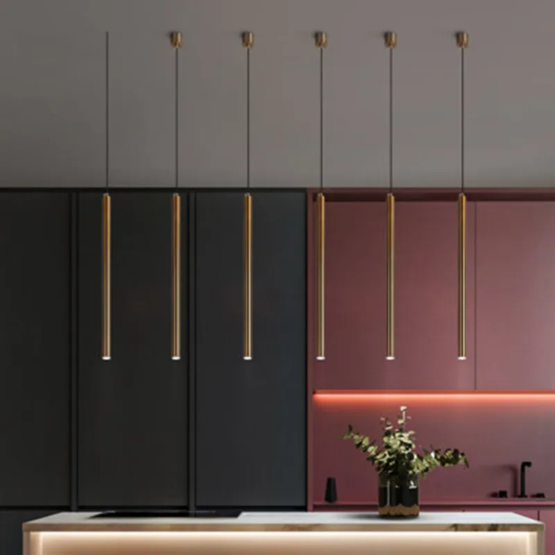 simples nordic loft lustres longos cilindricos criativo ouro bronze vara design restaurante cozinha barra haning lampadas 01