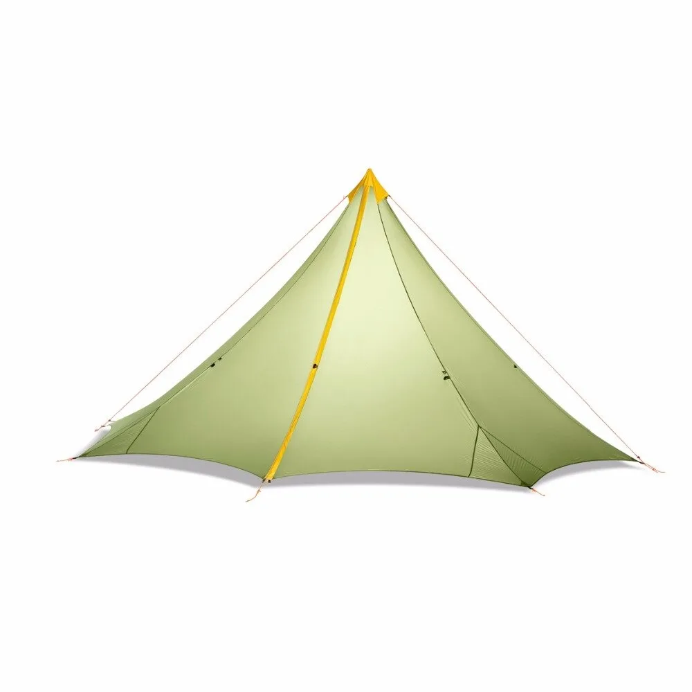 Knot 860g Ultralight Camping Rodless Pyramid Tent 4-8 Person Large Tarp 20D Nylon Both Sides Silicon Coating Outdoor Hikeburger