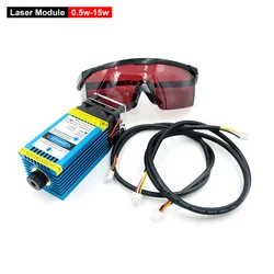 Módulo Laser Foco Ajustável para CNC 3018 Série, Gravador A Laser, Máquina De Gravura De Rota De Madeira DIY, Acessório De Substituição, 0.5W-15W