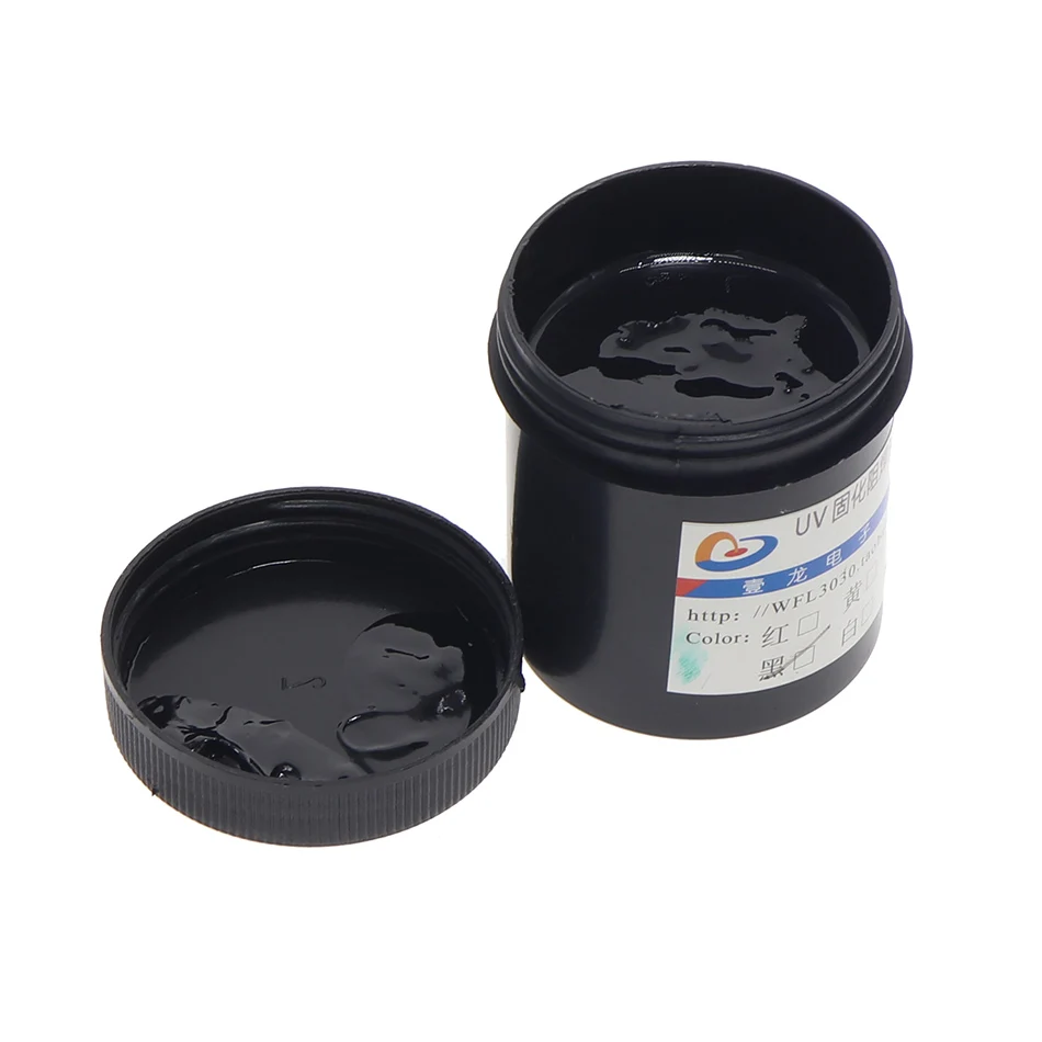 PCB UV Photosensitive Inks Circuit Board Solder Mask Oil PCB Light Solid Oil UV Oil Genuine 100 G UV Light Curing Soldering Ink