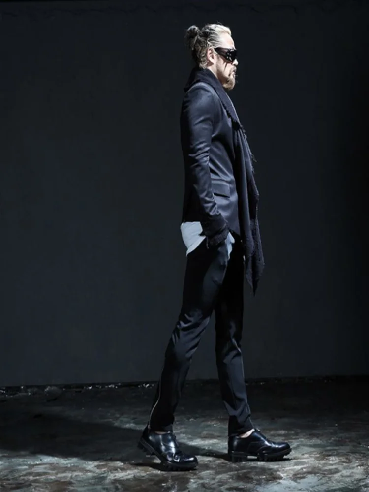 2022 Big yards men\'s 27-44 Black fashion business men\'s trousers The singer\'s clothing