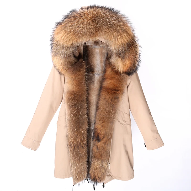 

waterproof parka winter jacket fashion men real fur coat natural raccoon fur collar hood real rabbit fur liner streetwear 2020