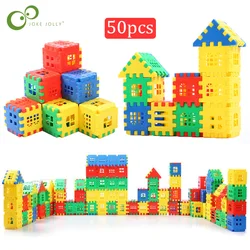 50pcs/lot Building Blocks Baby Paradise House spelling puzzle blocks City DIY Creative Model Figures Educational Kids Toys