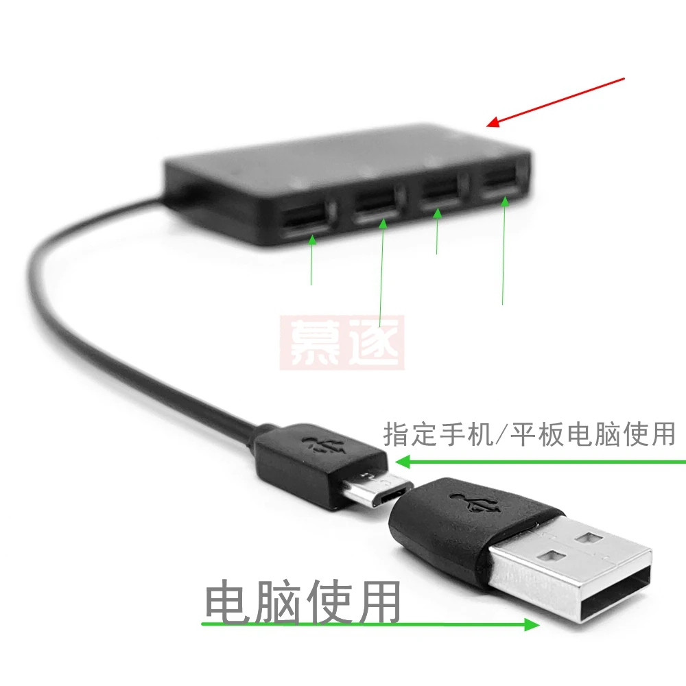 Câble adaptateur de charge d'alimentation Hub Micro USB OTG 4 ports pour téléphone Galaxy Z17, livraison directe