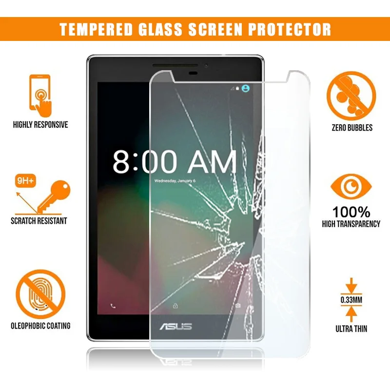 For Asus ZenPad 7.0 M700KL M700C Z370CG Tablet Tempered Glass Screen Protector Scratch Proof Anti-fingerprint Film Guard Cover