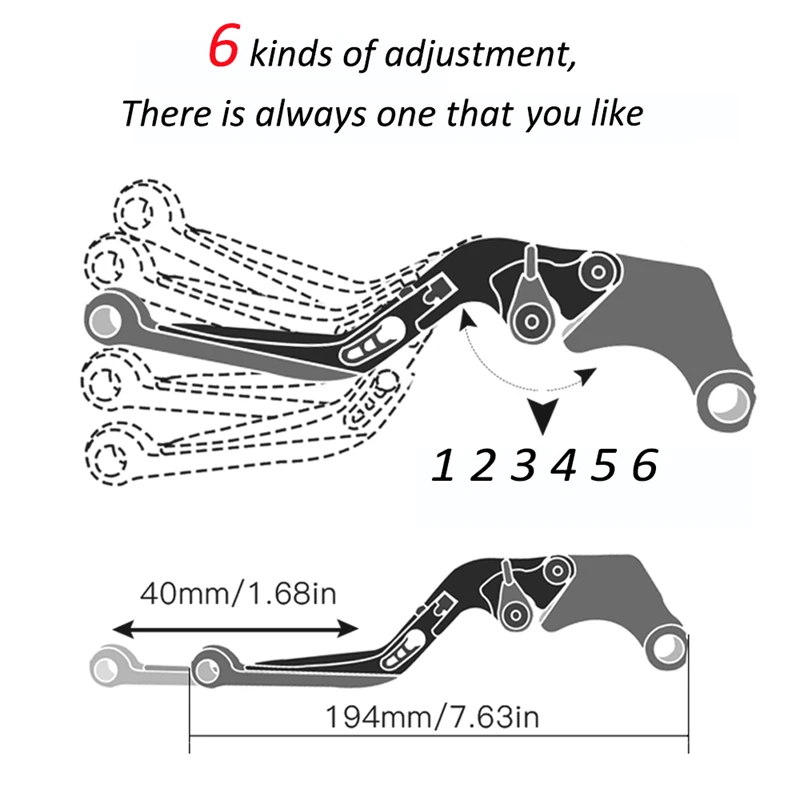 Motorcycle brake handle is suitable ForYamaha XT600ZE XT225 TT225 TTR250 TT350 XT350 TT600 adjustable folding brake clutch lever