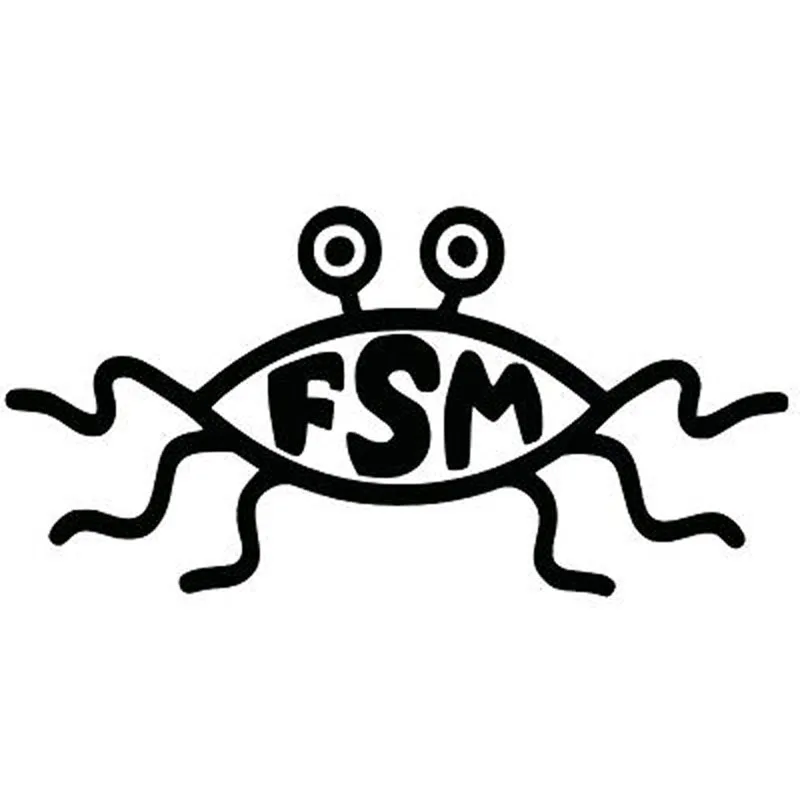 Funny FSM Flying Spaghetti Monster Car Sticker Automobiles Motorcycles Exterior Accessories Vinyl Decals