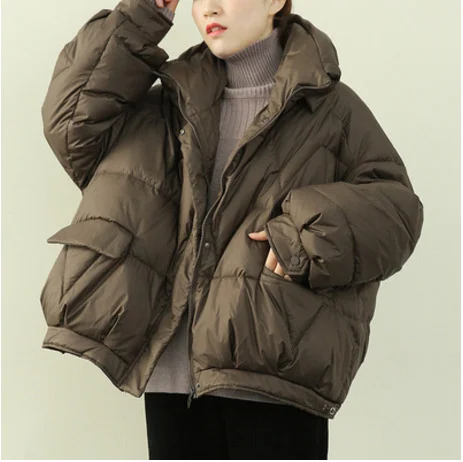 Max LuLu 2021 Winter Womens Loose Solid Warm Duck Down Jackets European Style Ladies Casual Vintage Snow Clothes Padded Parkas