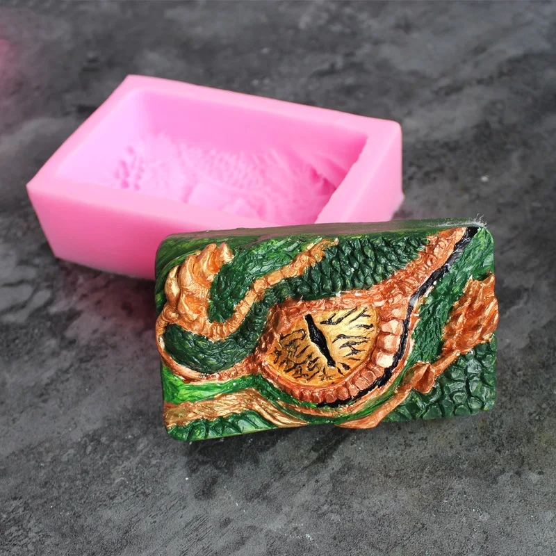 Dragon Eye Square Soap Fondant Cake Silicone Mold Handmade Soap Making Chocolate DIY Candle Cake Decorating Tools