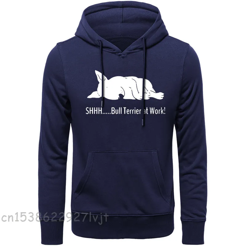 Hoodies Sweatshirts Bull Terrier At Work Funny Graphic Fashion New Premium Cotton Long Sleeve Camisa Streetwear O-Neck