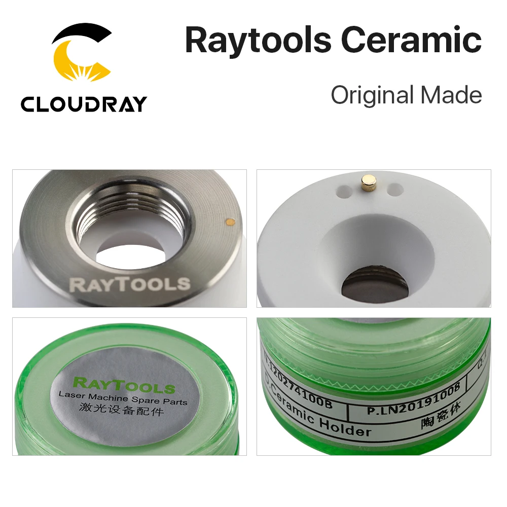 Cloudray-Soporte de boquilla para Raytools, cabezal de corte láser de fibra, diámetro de 32mm, hecho a mano, Original