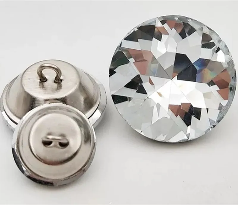 50 pz/lotto di Cristallo Diamante Strass Bottoni per I Vestiti di Cucito Rotondo di Cristallo Divano Bottoni Artigianato Complementi Arredo Casa