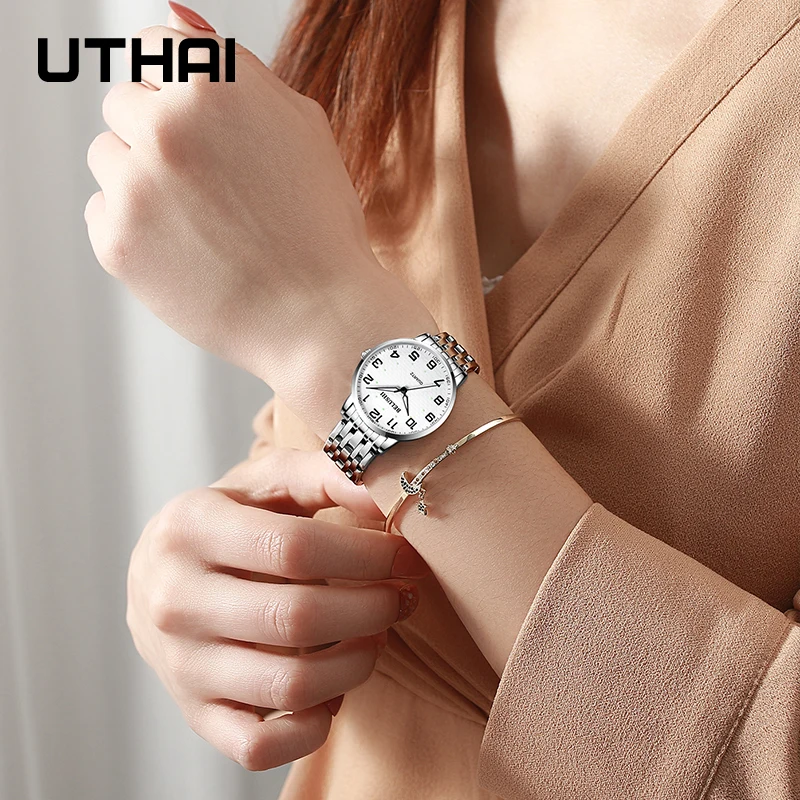 UTHAI H10 Men Watch for Women Lover Watches Waterproof Quartz Luxury Watches Male Ladies Girls Lady Watch Clock