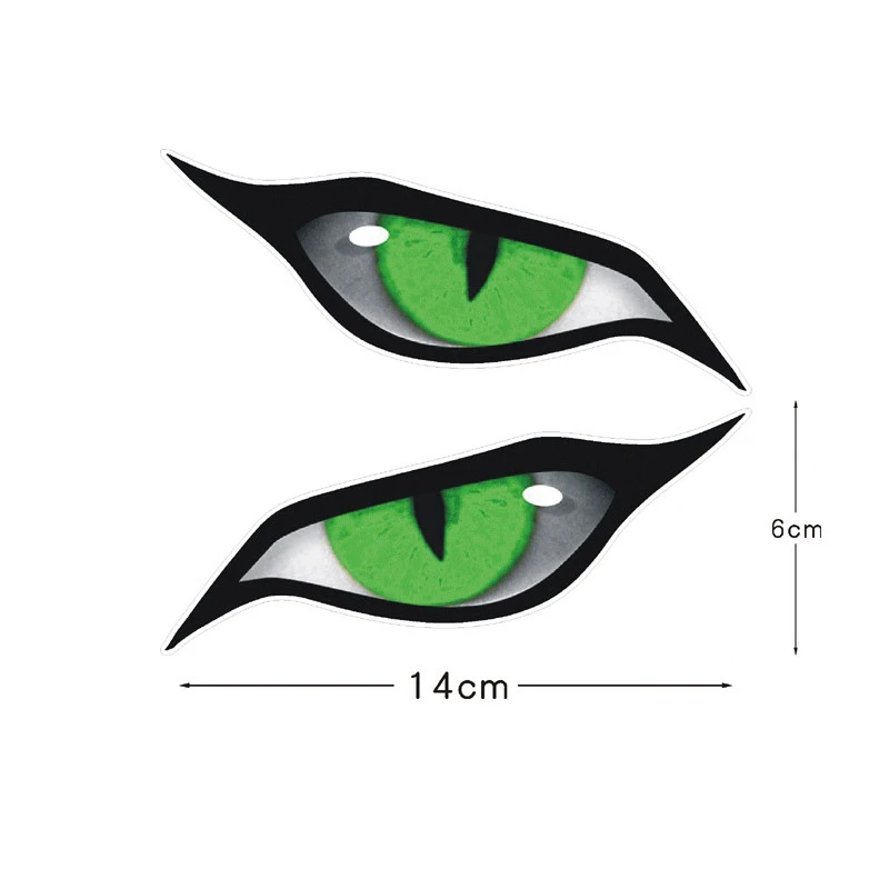 2 Pcs/Lot Car Stickers Personalized Styling Eyes Fierce Terrible Eyes Vinyl Decals for Motorcyle Bicycle Automobile 9 Styles