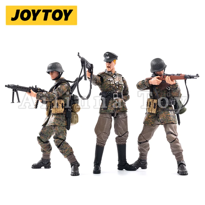 JOYTOY 1/18 3.75 Action Figure (3PCS/SET) WWII Germany Wehrmacht Spring Camouflage Anime Collection Military Model Free Shipping