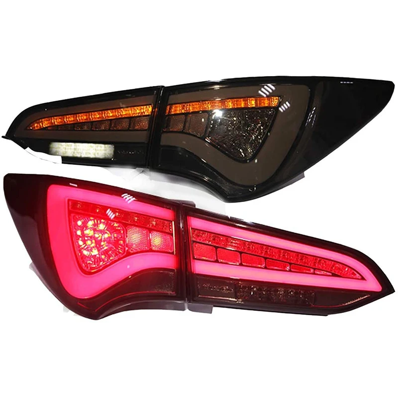 Factory Wholesales Hyundai IX45 Santafe LED Tail Lamp Rear Lights for Year 2013-2016 with DRL Reverse Brake Red Smoke