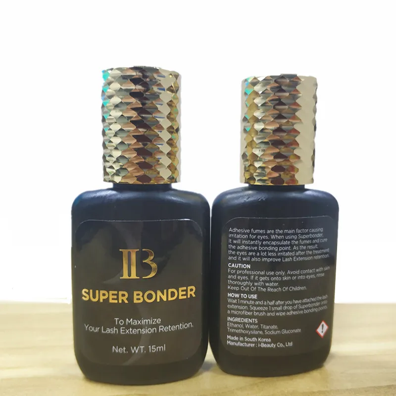 15ml IB 슈퍼 본더 속눈썹 연장용 고정제 프라이머 큐어 접착제, 속눈썹 이식 투명 액체 본딩, 1 병