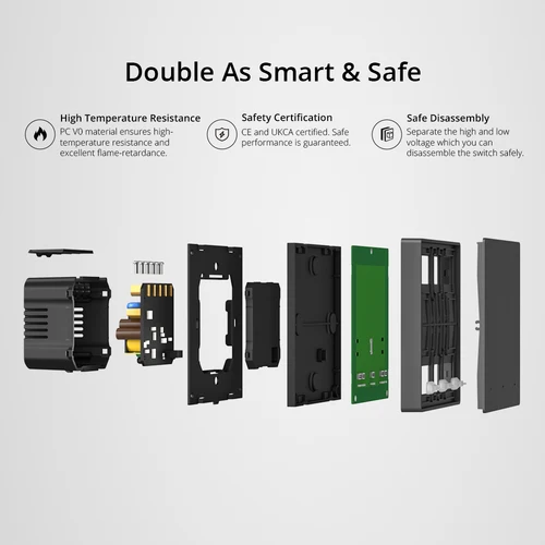 Imagen 2 del producto SONOFF M5-120 US WiFi inteligente interruptor de pared SwitchMan botón mecánico Local aplicación Control de voz a través de eWeLink Alexa Alice Google Home