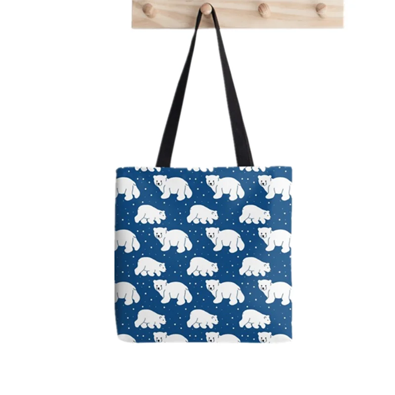 Shopper Guinea Pig and Strawberry Printed Tote Bag women Harajuku shopper handbag girl Shoulder shopping bag Lady Canvas Bag