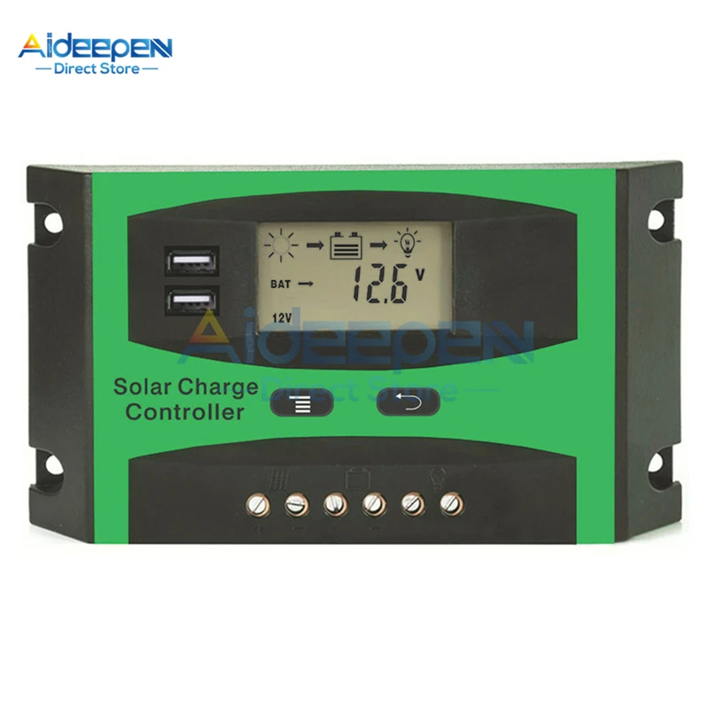 LD2024 LD3024 30A 20A LCD Solar Charge Controller 12V 24V Auto Switch LCD Display Solar Charge Controller Charger Controller