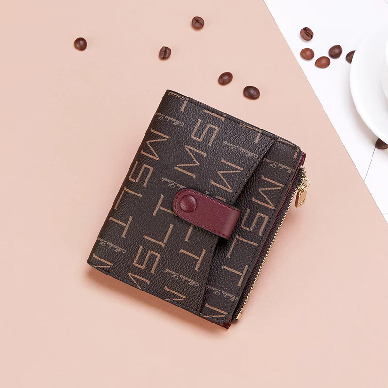 Dompet Wanita Merek Tas Clutch Desain Bisnis Tempat Kartu ID Dompet Koin Wanita Dompet Pendek Wanita Tas Uang