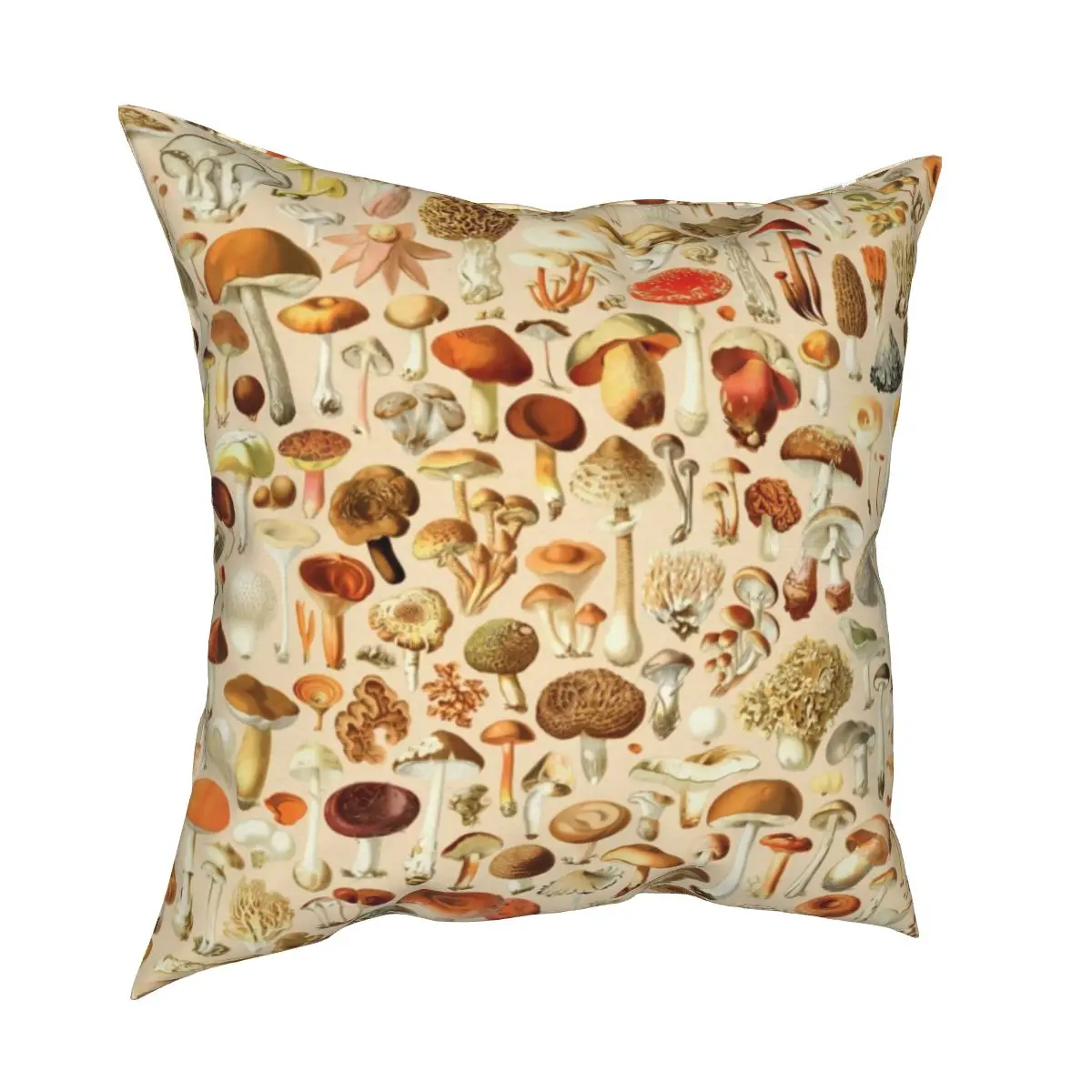 Vintage Mushroom Collection Pillowcase Printing Polyester Cushion Cover Decor Throw Pillow Case Cover Seat Drop Shipping 45*45cm