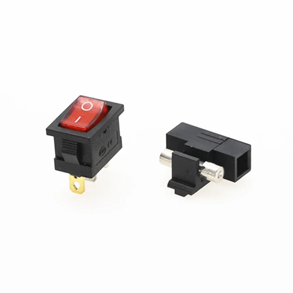 AC-01A Power Rocker Switch IEC 3 Pin 320 C14 Inlet Power Sockets Switch Connector Plug 10A 250V