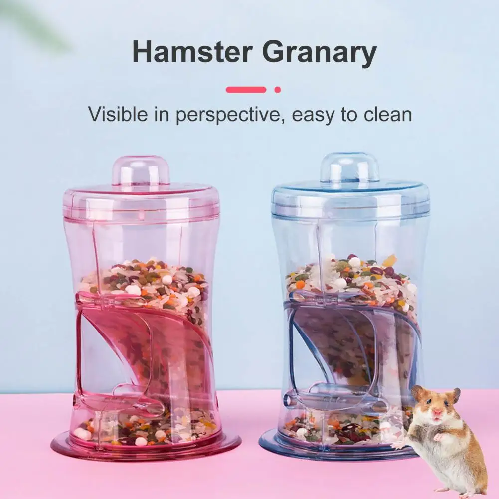 Hamster Feeder  Clear   Pet Food Dispenser Thickened Pet Food Feeder