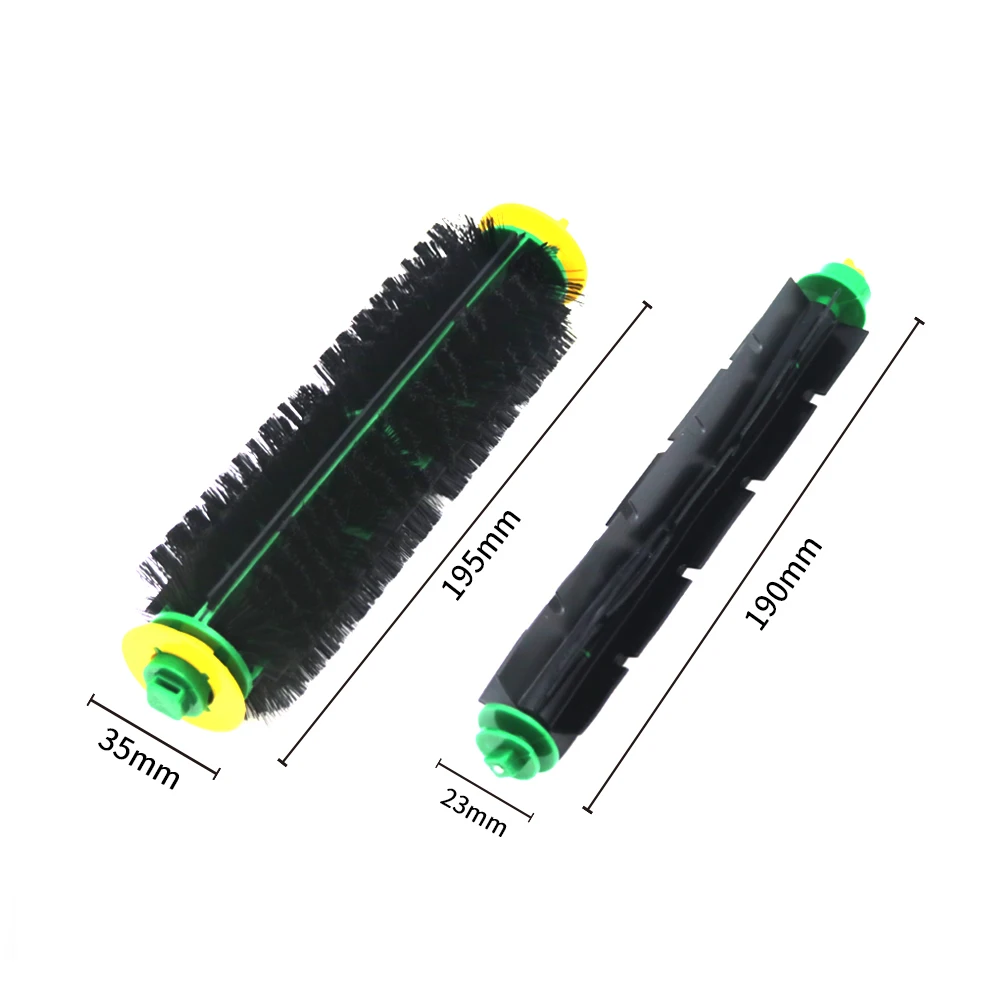 Juego de cepillo de cerdas + cepillo batidor Flexible para iRobot Roomba Serie 500, 510, 520, 530, 535, 540, 550, 560, 570, piezas de aspiradora, 1 Juego