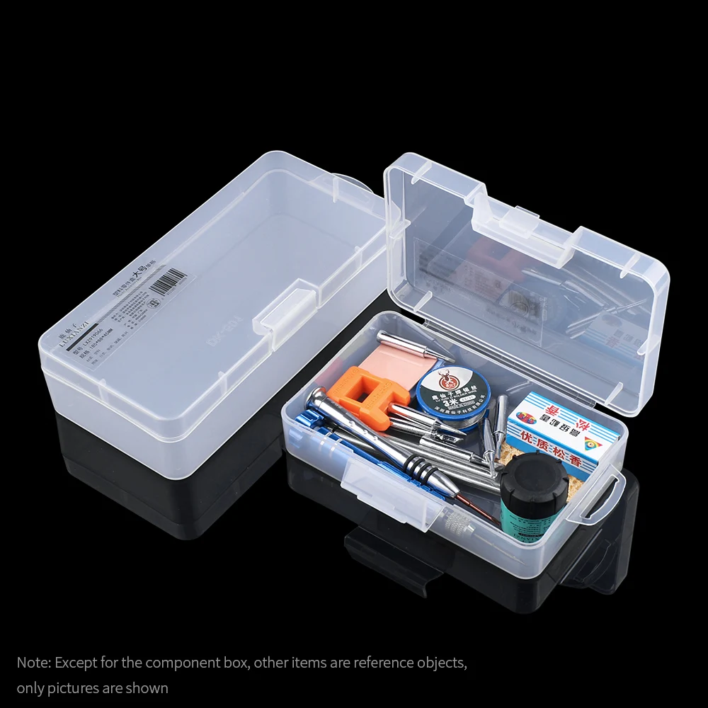 LUXIANZI Portable Plastic Storage Box For Jewelry Metal Parts Screws Hardware Tool Case Transparent Dustproof Organizer toolbox