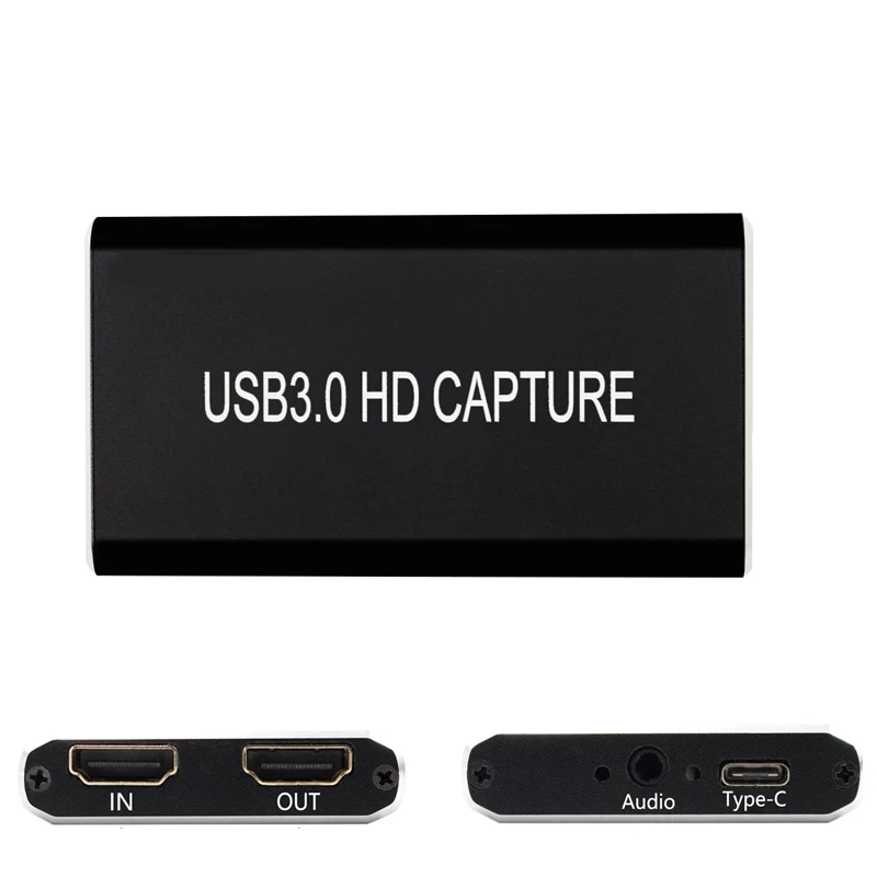 

Карта для захвата видео HDMI USB 3,0 type c,HD 1080P 60 кадров в секунду, игровой видеорегистратор для PS3 PS4 TV BOX twitchobs Youtube, прямая трансляция