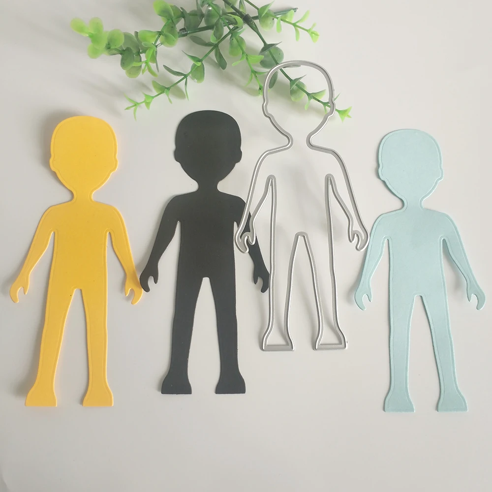 

New Boy girl body cutting dies DIY scrapbook, embossed card making, photo album decoration, handmade crafts