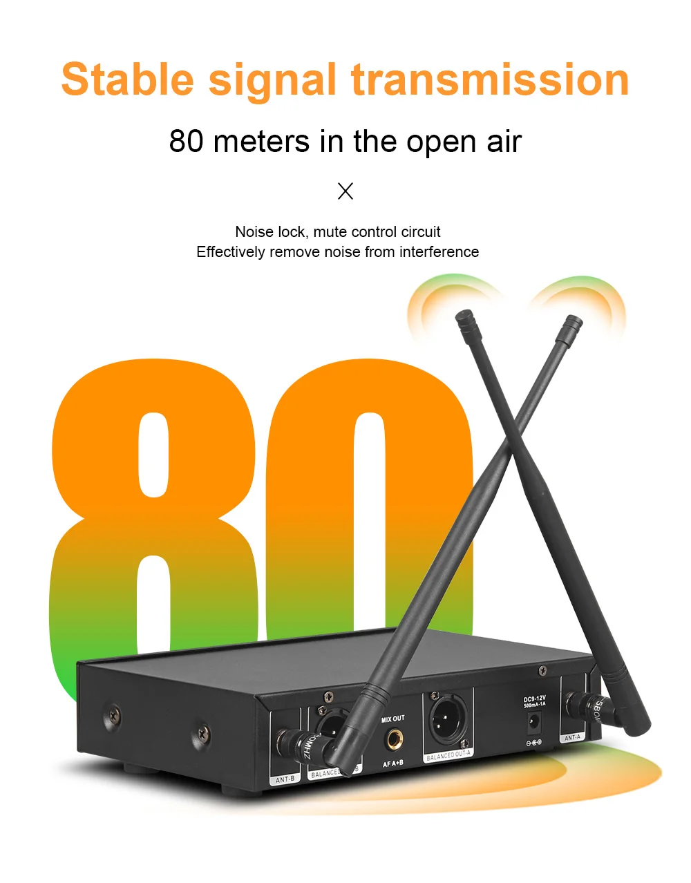 Microfono Wireless G-MARK X320FM microfono professionale per Karaoke frequenza corpo in metallo regolabile 80M per Stage Chruch Party Wedding