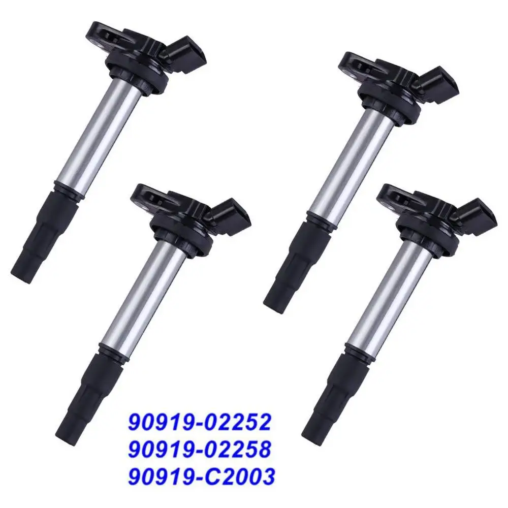 4Pcs Genuine Ignition Coils OEM 90919-02258 90919C2005 for TO YO TA COROLLA 1.8L