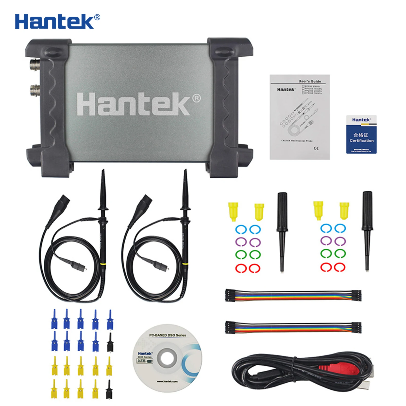 

Hantek 6022BL PC Digital Portable Oscilloscope Hantek Based USB + Logic Analyzer 16 CHs