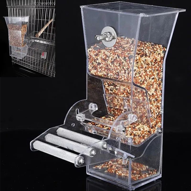 

1 Pcs Feeder Bird Automatic Feeders Bird Food Container Food Feeders For Pigeons Parrot Starling Pet Birds Feeding Devices