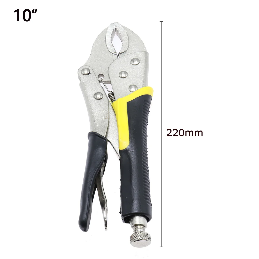 10“Inch Pincers Locking Forceps Adjustable Tightening Clamp Vice Grips Vigorous Pliers With Elastic Rubber Handle Tools