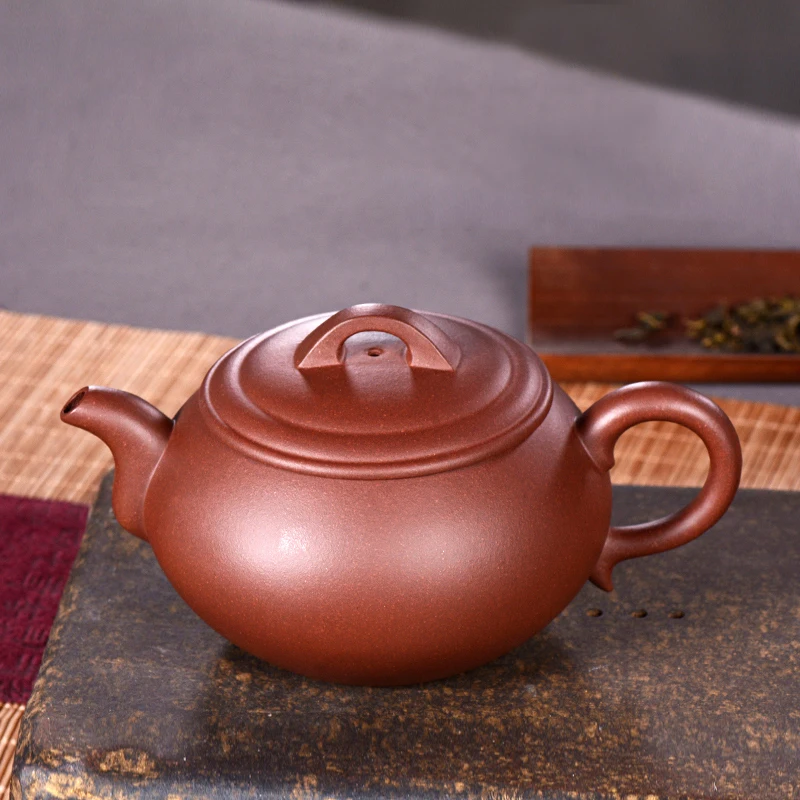 

|Yixing famous teapot technologist Guogong Zisha Huanglongshan raw ore non ceramic tea sets present new products