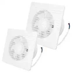 4'' 6'' Exhaust Fan 7-Blades Bathroom Kitchen Ventilation Pipe Duct Fan Toilet Wall Extractor  Ventilator Fan w/ Check Valve