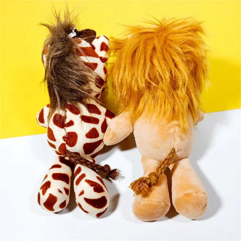 12Cm Sang Trọng Móc Khóa Mềm Sư Tử Voi Hổ Rừng Động Vật Rừng Series Sang Trọng Động Vật Mặt Dây Chuyền Điều Lệ Đồ Trang Trí