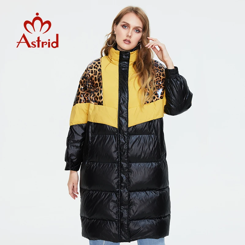 Astrid Women\'s winter jacket female parkas long quilted Plus Size coat women 2022 warm fashion clothing Leopard print outerwear