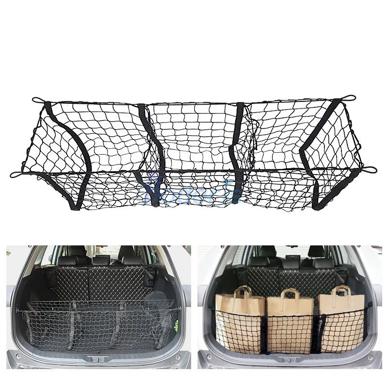 Dla Toyota RAV4 RAV 4 XA40 2013 2014 2015 2016 2017 2018 organizator bagażnika samochodowego worek do przechowywania bagażu sieci akcesoria do wnętrz samochodowych