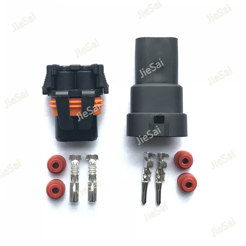 2 Pin DJ9006 9006 Headlight HID Wire Connector Female Square Light Lamp Plug For Auto Car