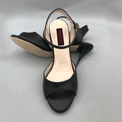 Black Flamenco Dance Shoes Argentina Tango Shoes pratice shoes MST6290BLL Leather Hard Sole 7.5cm Heel  9cm heel available