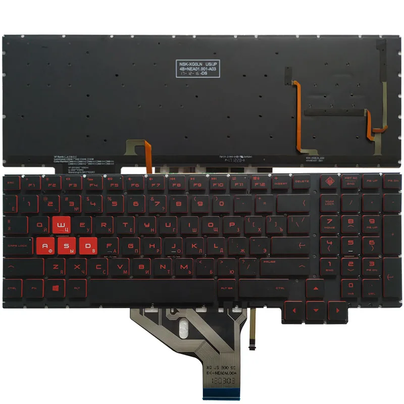 

New Russian laptop keyboard for HP Omen 15-CE 15-CE000 15-CE026TX 15-CE005TX 15-CE006TX 15-CE001TX 15-CE002TX with backlit 15.6"